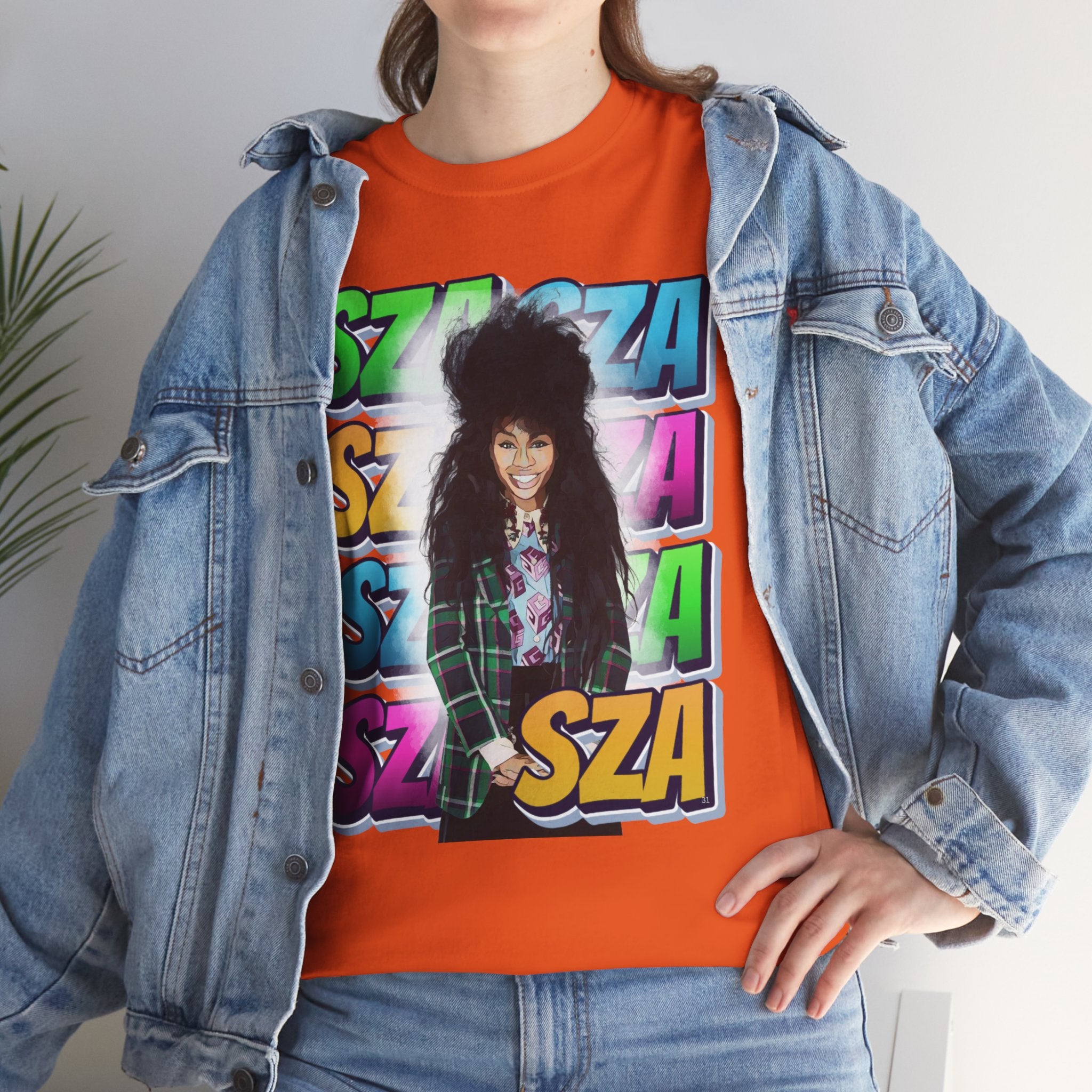 Sza Portrait Graphic Tee — Colorful Retro SZA Fan Shirt