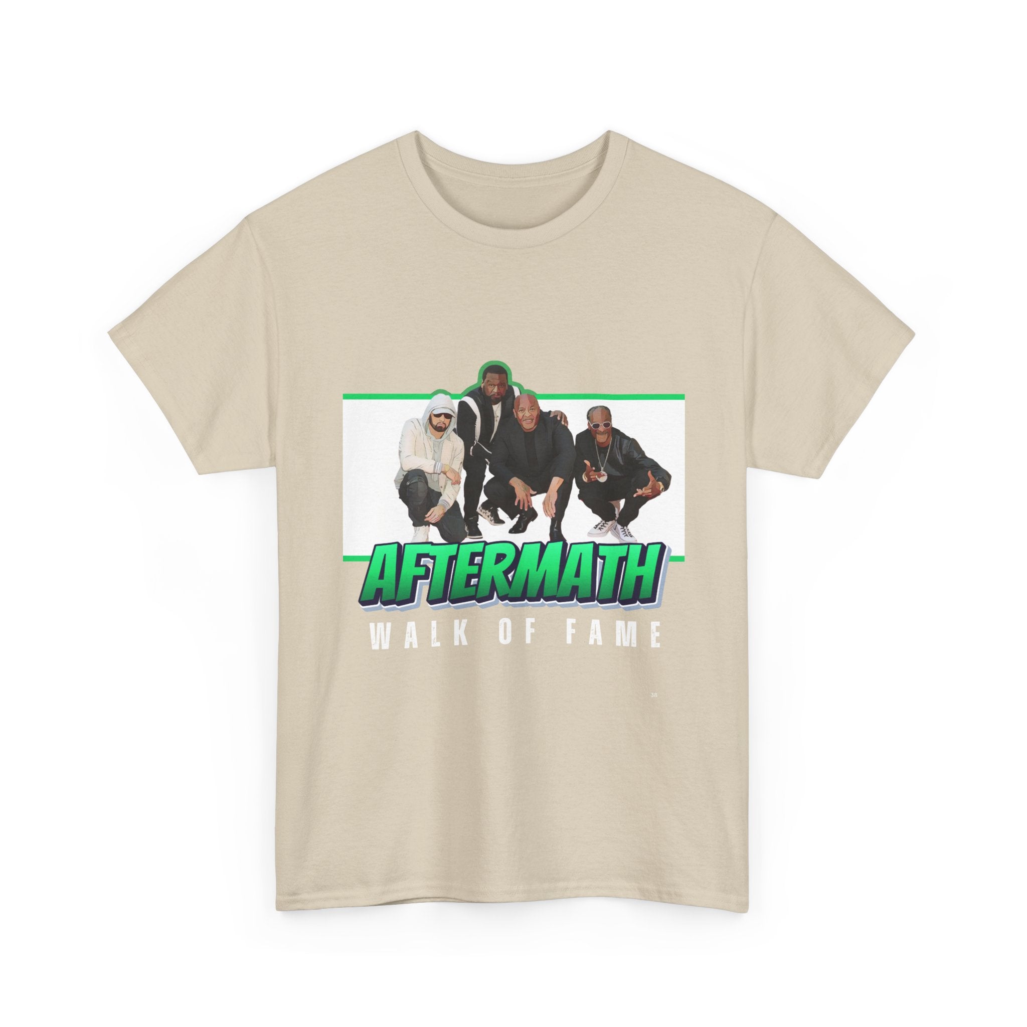 Em, Dre, Snoop, 50 - Unisex Heavy Cotton Tee - "Aftermath" Walk of Fame Graphic Tee