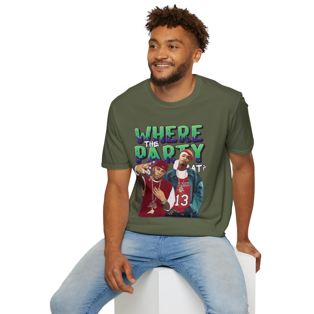 Nelly & Ja Rule Graphic T-Shirt — "Where The Party At?" Retro Hip-Hop Tee