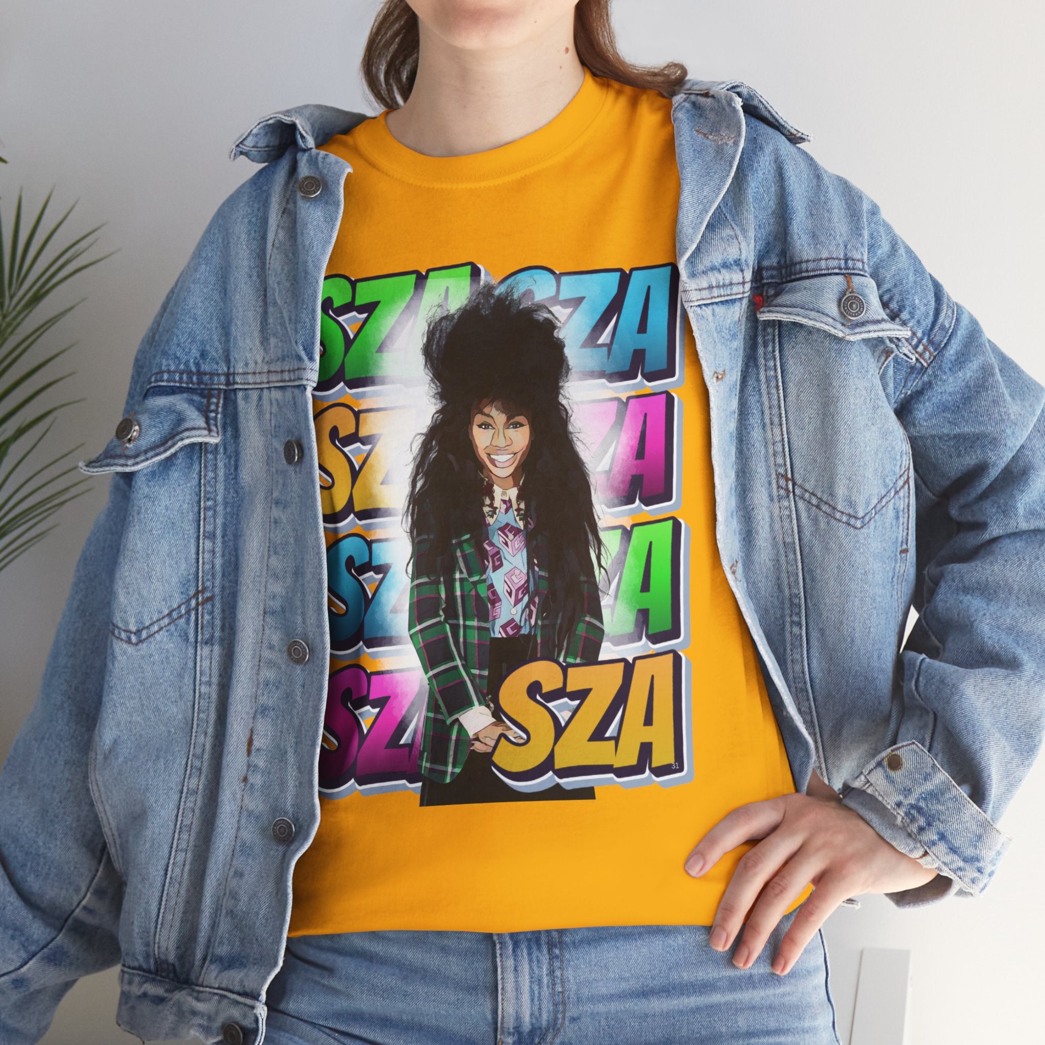 Sza Portrait Graphic Tee — Colorful Retro SZA Fan Shirt