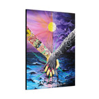 "I Will Stand in the Darkness With You" - Tattooed Hands Canvas Art — Colorful Surreal Ocean Wall Decor, 'You & Me' Love Print