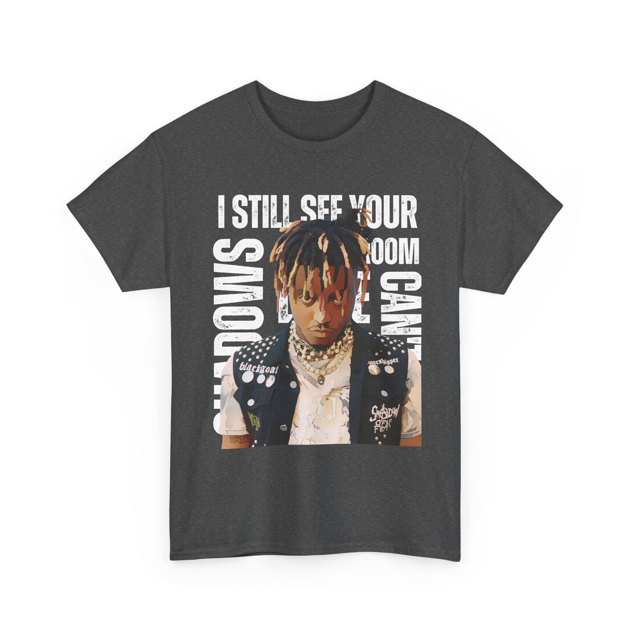 Juice WRLD Cartoon Design Tee — "I Still See Your Shadows in my Room" Graphic Shirt