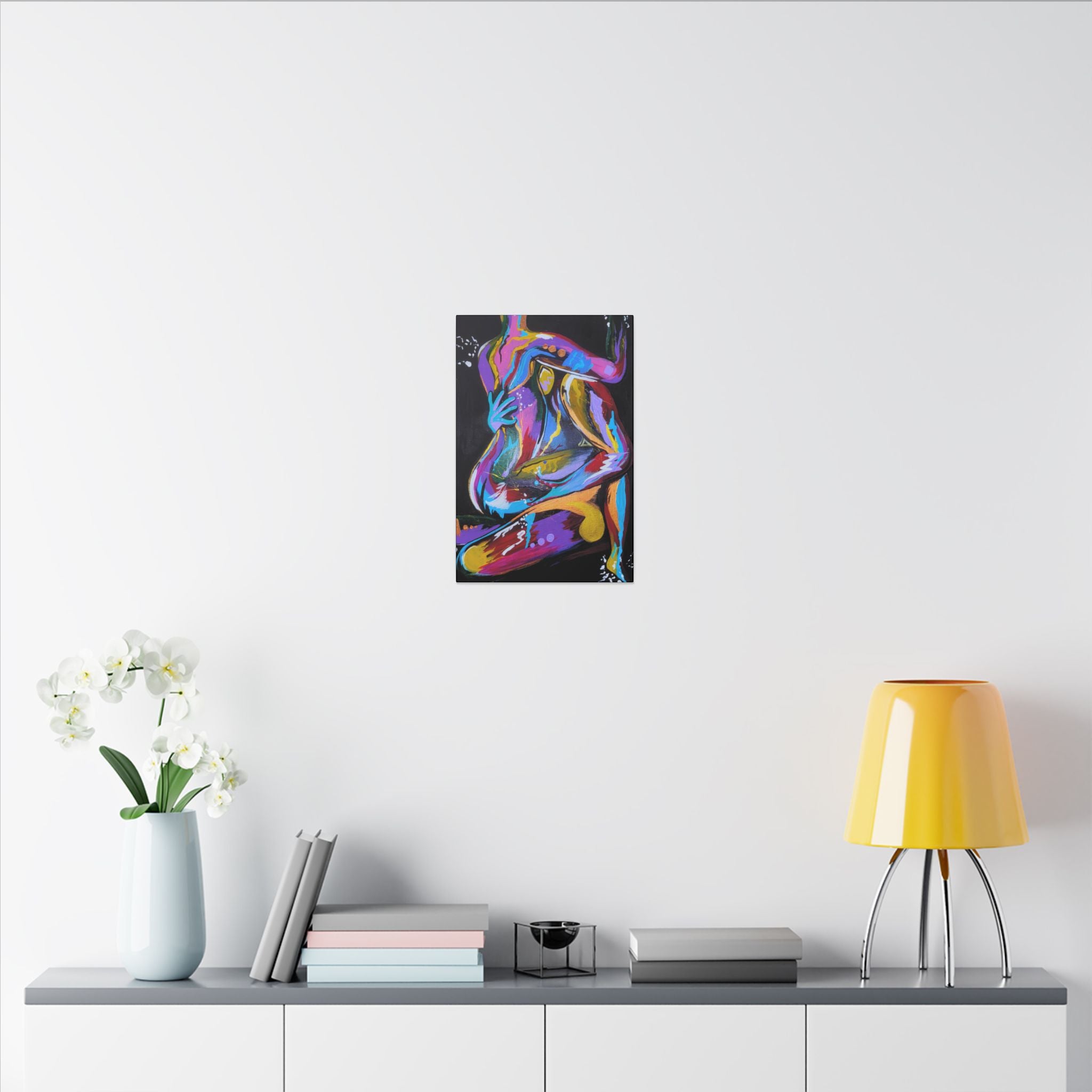 'Last Weekend' - Abstract Colorful Sensual Canvas Print — Matte Stretched Wall Art