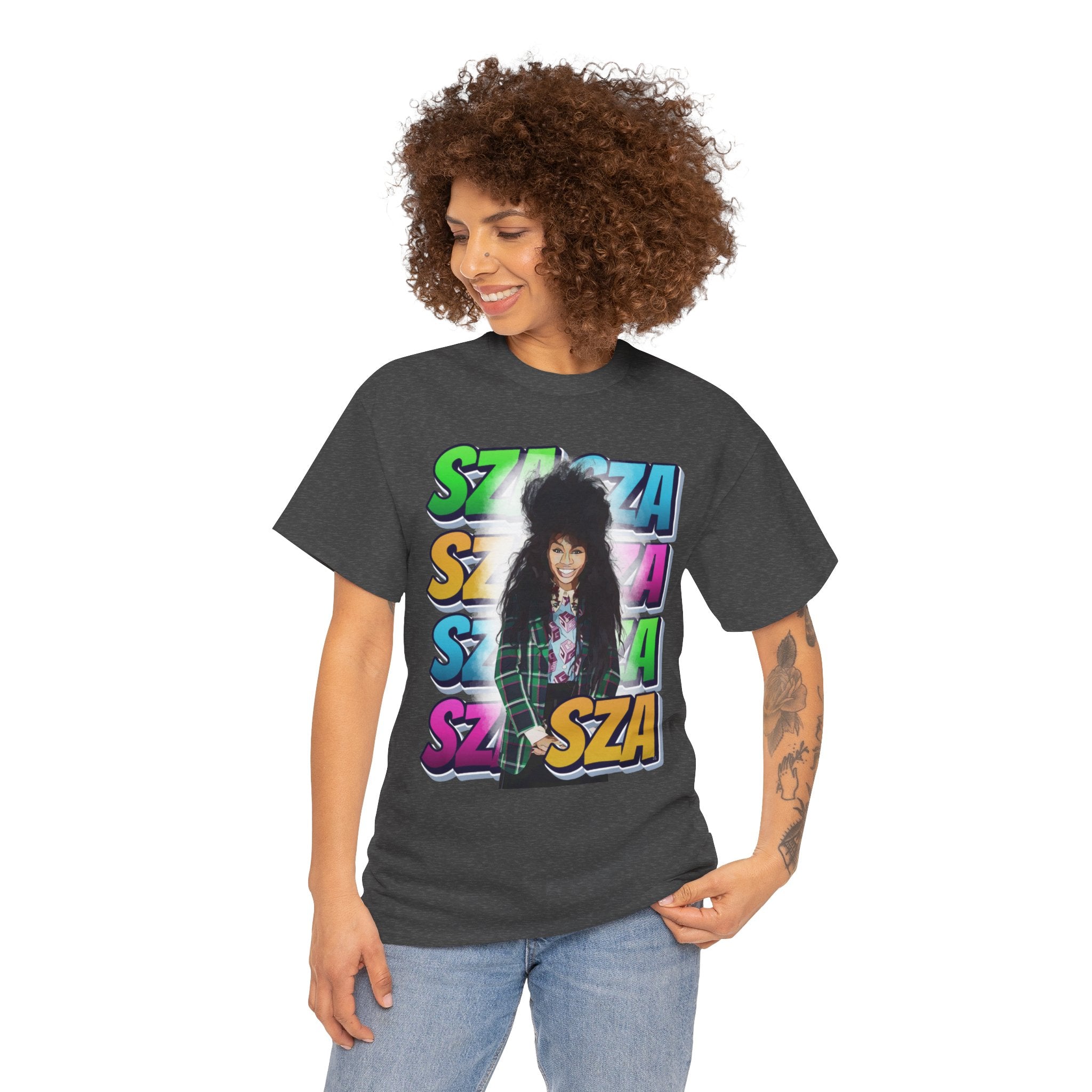 Sza Portrait Graphic Tee — Colorful Retro SZA Fan Shirt