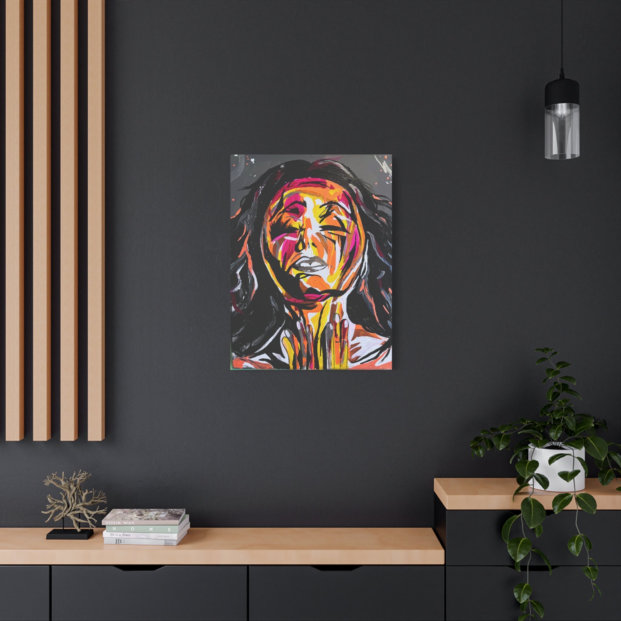 'Unbound' - Abstract Colorful Woman Portrait Canvas - Modern Expressionist Wall Art