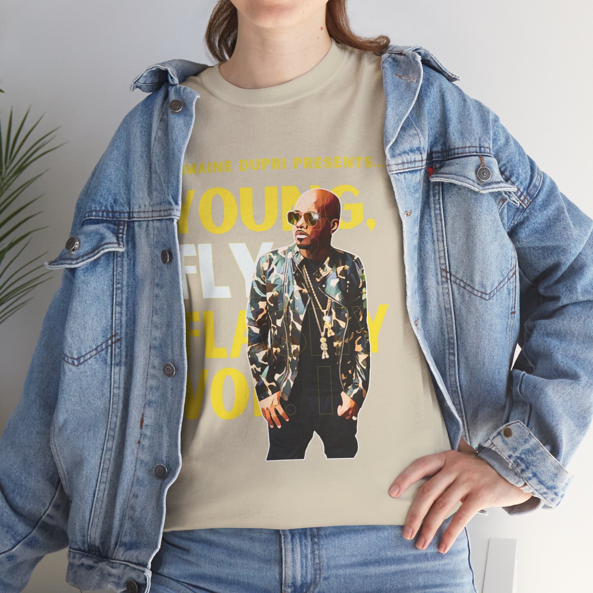 Jermaine Dupri T-Shirt — "Young, Fly Flashy" Album Cover Deisgn Tee