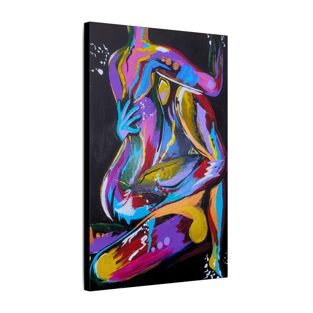 'Last Weekend' - Abstract Colorful Sensual Canvas Print — Matte Stretched Wall Art