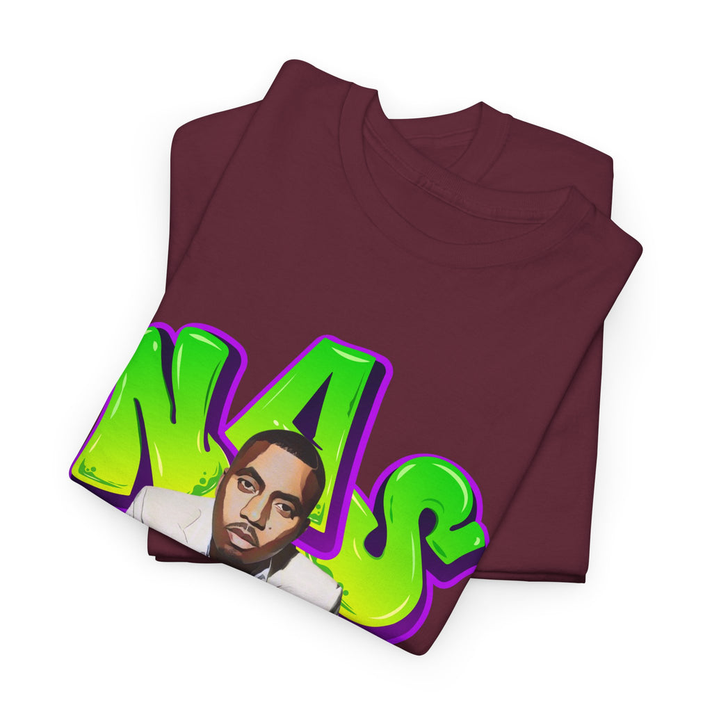 Nas Graphic Tee — Retro Graffiti Hip-Hop Tribute Shirt - Lifes a B*