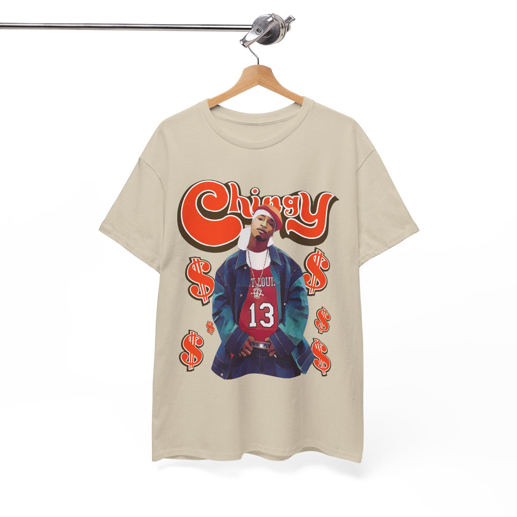 Chingy Retro Rap Tee — "Chingy" Graphic Shirt with Dollar Sign Motif
