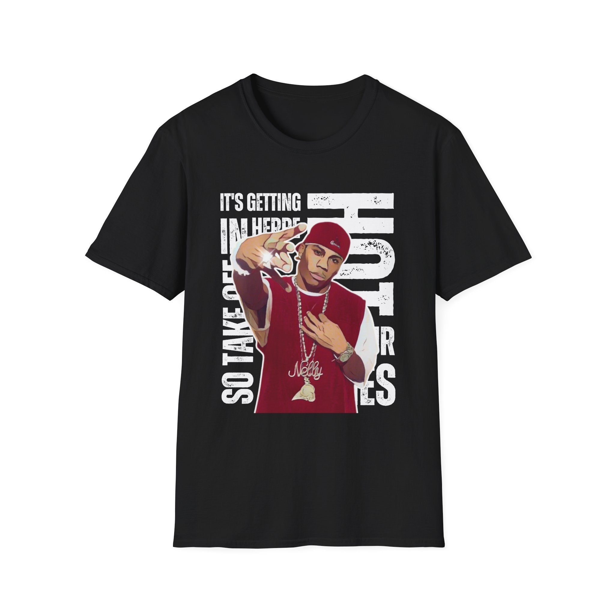 Nelly Hip-Hop Graphic T-Shirt – “It’s Getting Hot In Here” Rap Cartoon GraphicTee
