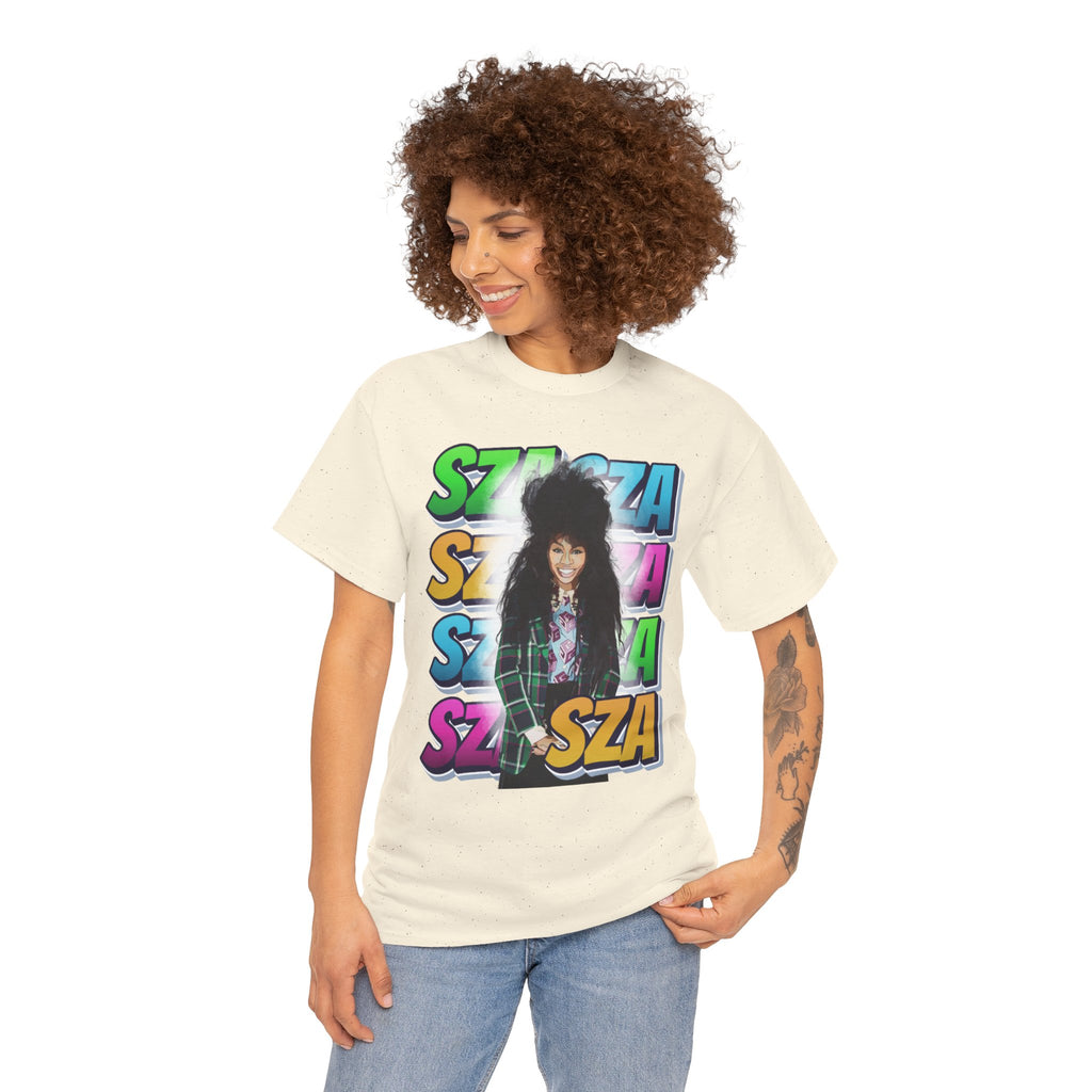 Sza Portrait Graphic Tee — Colorful Retro SZA Fan Shirt