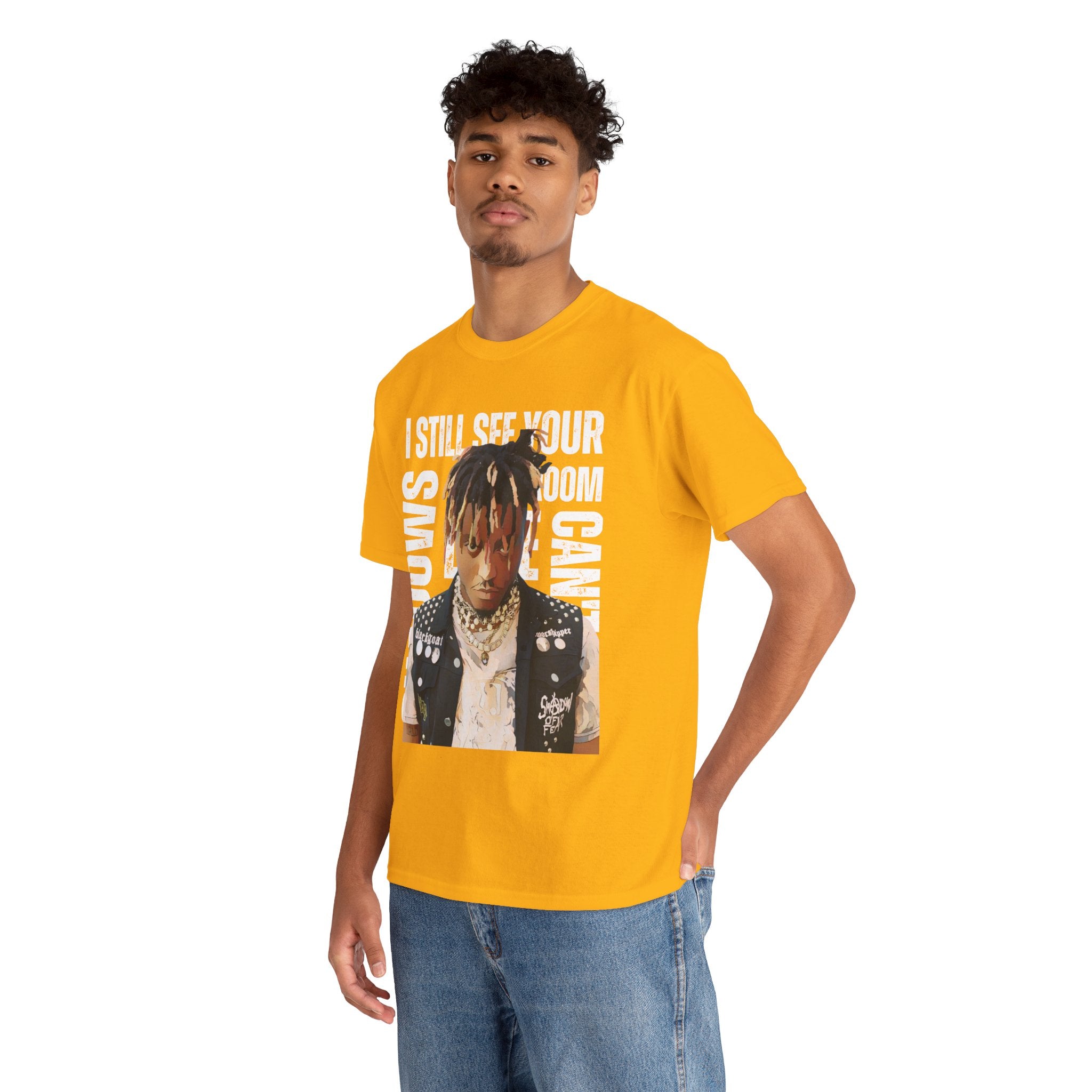 Juice WRLD Cartoon Design Tee — "I Still See Your Shadows in my Room" Graphic Shirt