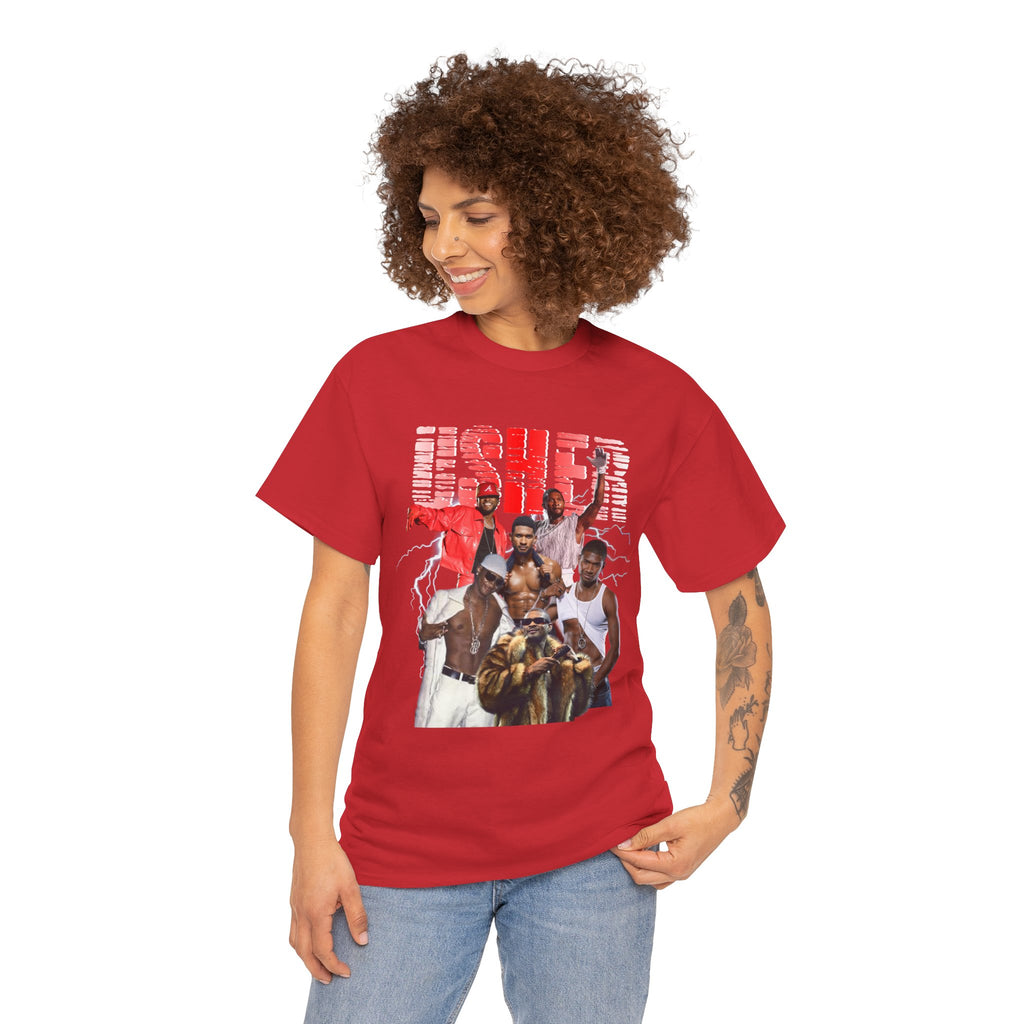 Usher Collage Graphic Tee — Retro R&B Concert Shirt