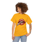 Graphic Tee — Red Lips Smoking Joint Design