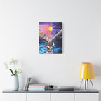 "I Will Stand in the Darkness With You" - Tattooed Hands Canvas Art — Colorful Surreal Ocean Wall Decor, 'You & Me' Love Print