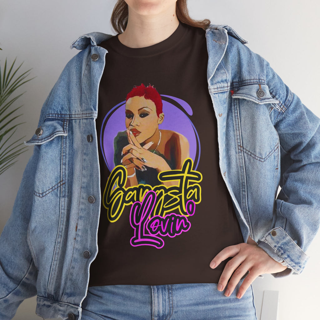 Eve T-Shirt — Gangsta Lovin' Graphic Cartoon Tee (Retro Rap Portrait)
