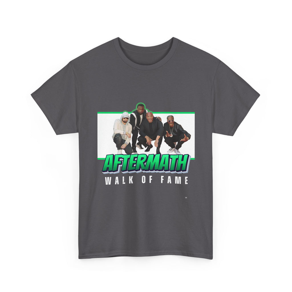 Em, Dre, Snoop, 50 - Unisex Heavy Cotton Tee - "Aftermath" Walk of Fame Graphic Tee