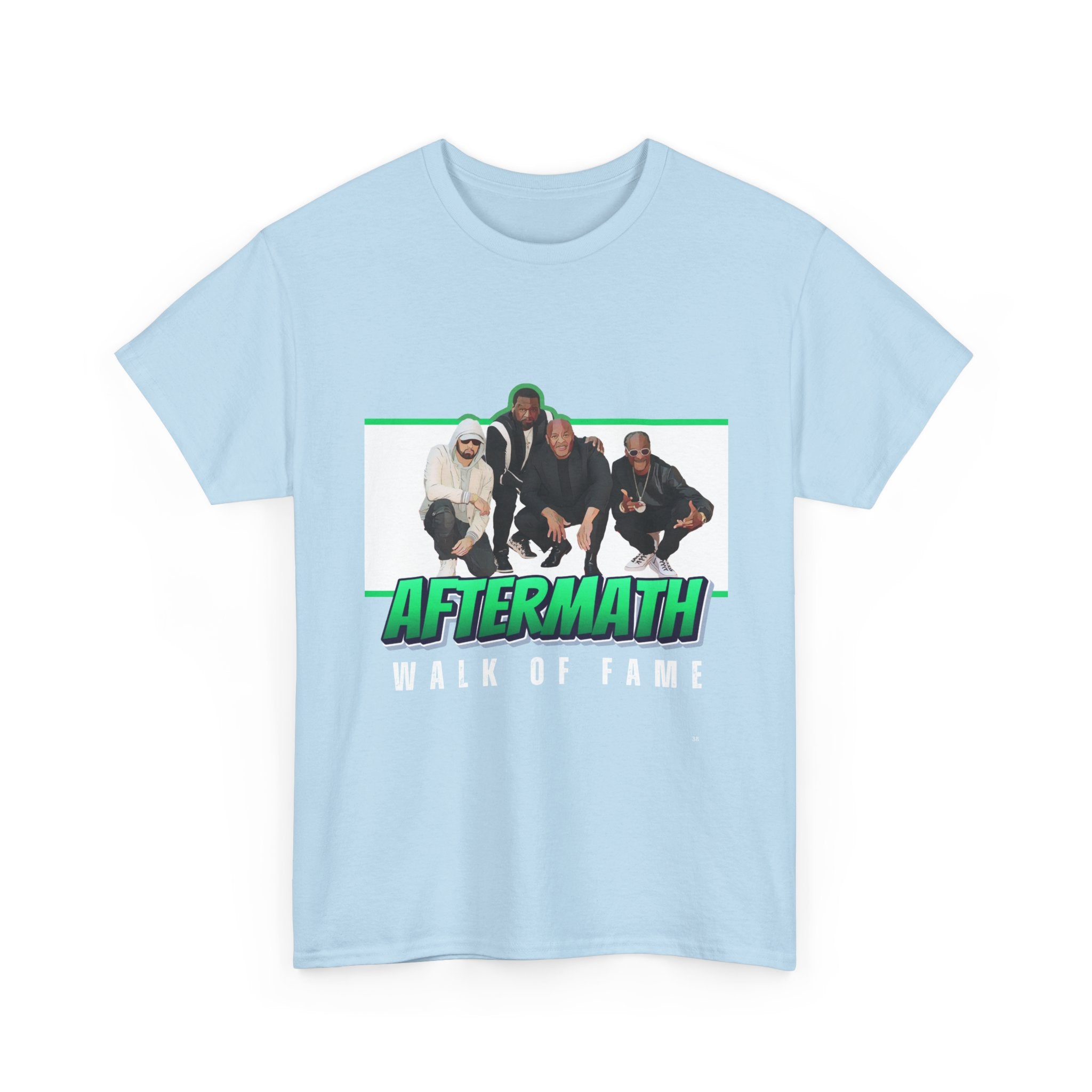 Em, Dre, Snoop, 50 - Unisex Heavy Cotton Tee - "Aftermath" Walk of Fame Graphic Tee