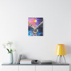 "I Will Stand in the Darkness With You" - Tattooed Hands Canvas Art — Colorful Surreal Ocean Wall Decor, 'You & Me' Love Print