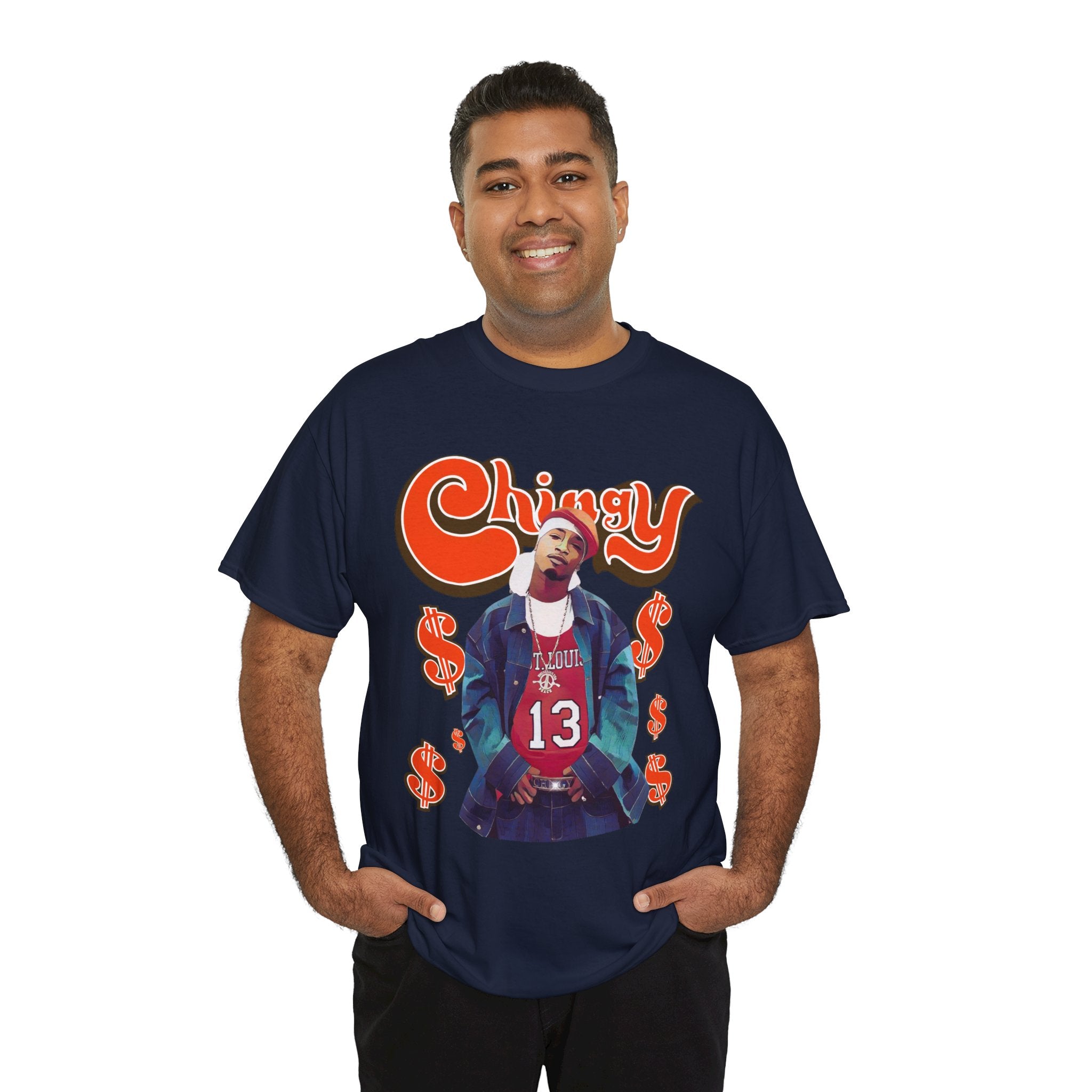 Chingy Retro Rap Tee — "Chingy" Graphic Shirt with Dollar Sign Motif