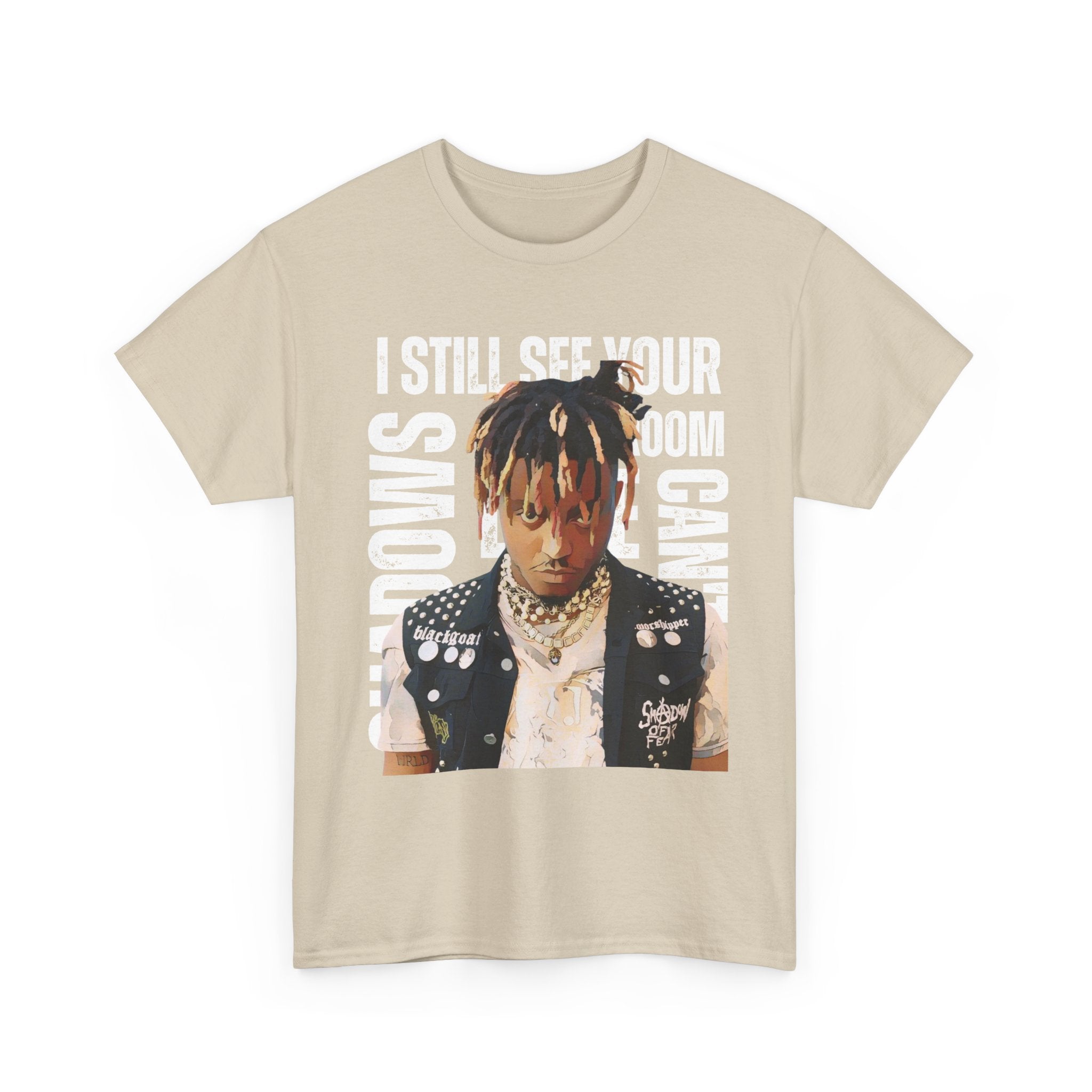 Juice WRLD Cartoon Design Tee — "I Still See Your Shadows in my Room" Graphic Shirt