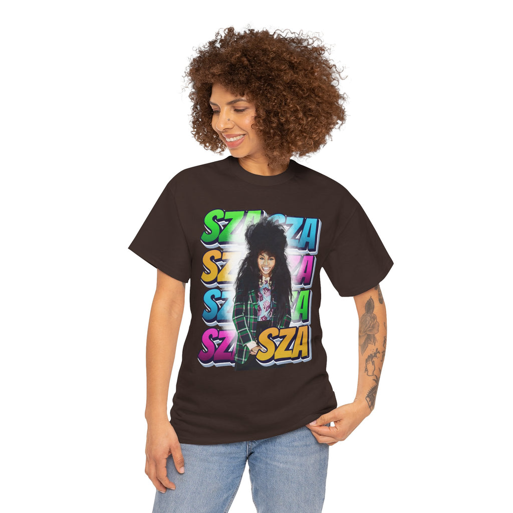 Sza Portrait Graphic Tee — Colorful Retro SZA Fan Shirt