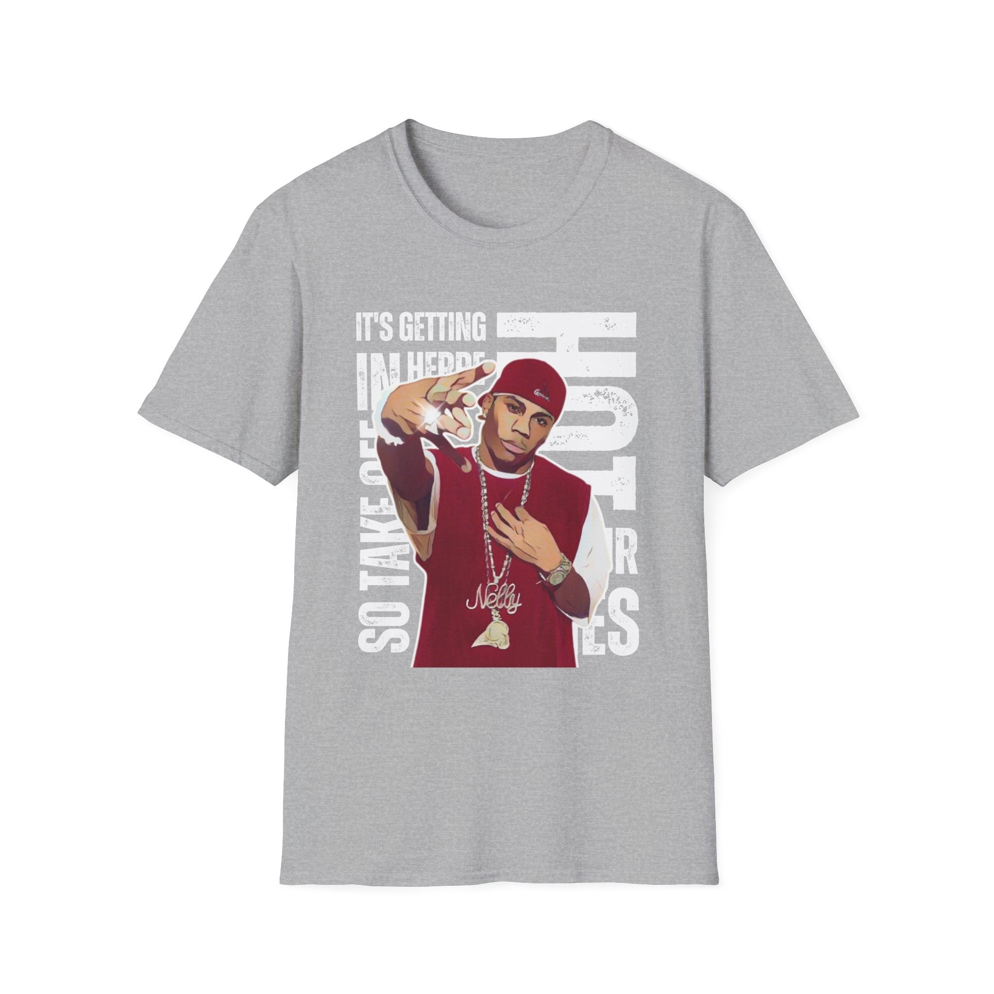 Nelly Hip-Hop Graphic T-Shirt – “It’s Getting Hot In Here” Rap Cartoon GraphicTee