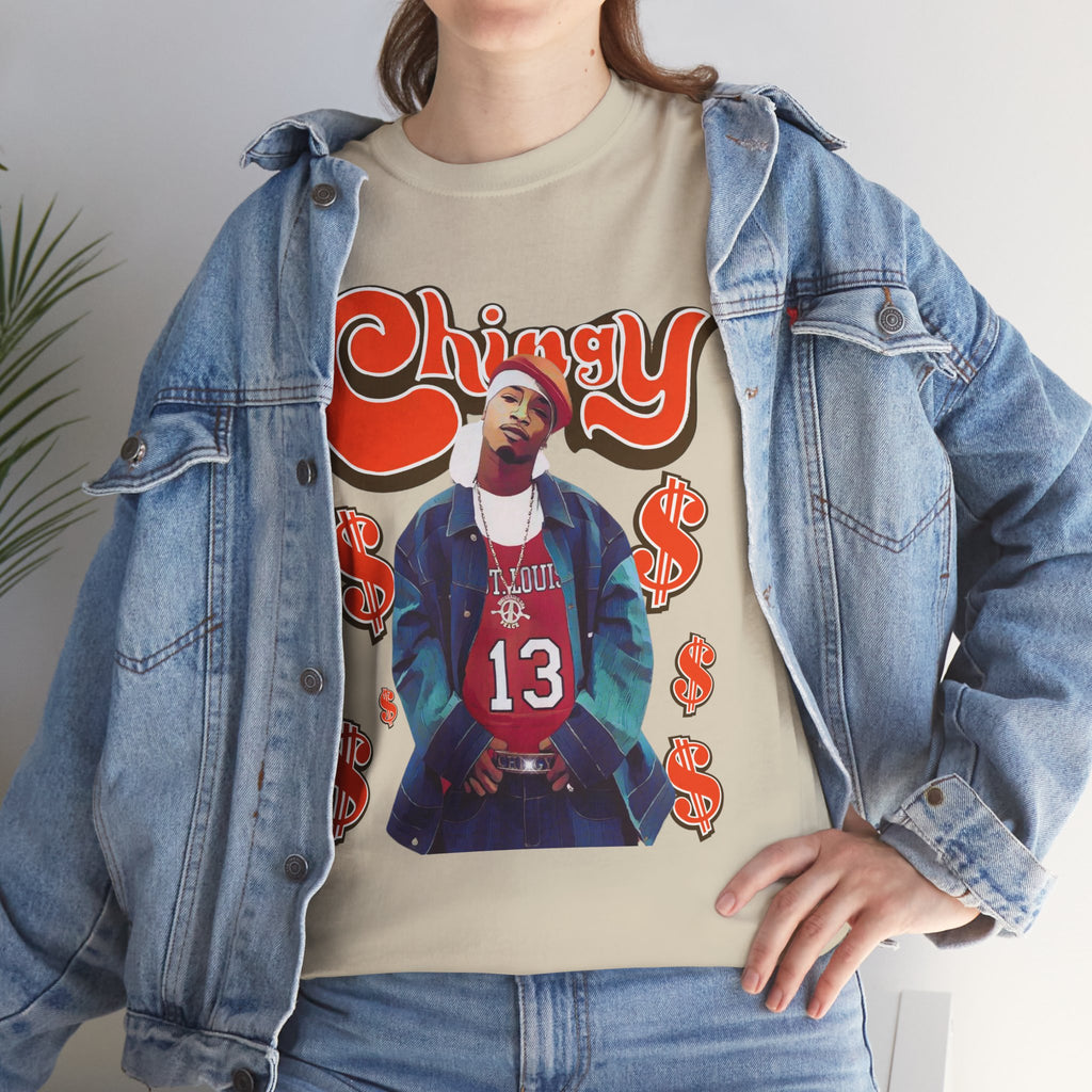 Chingy Retro Rap Tee — "Chingy" Graphic Shirt with Dollar Sign Motif