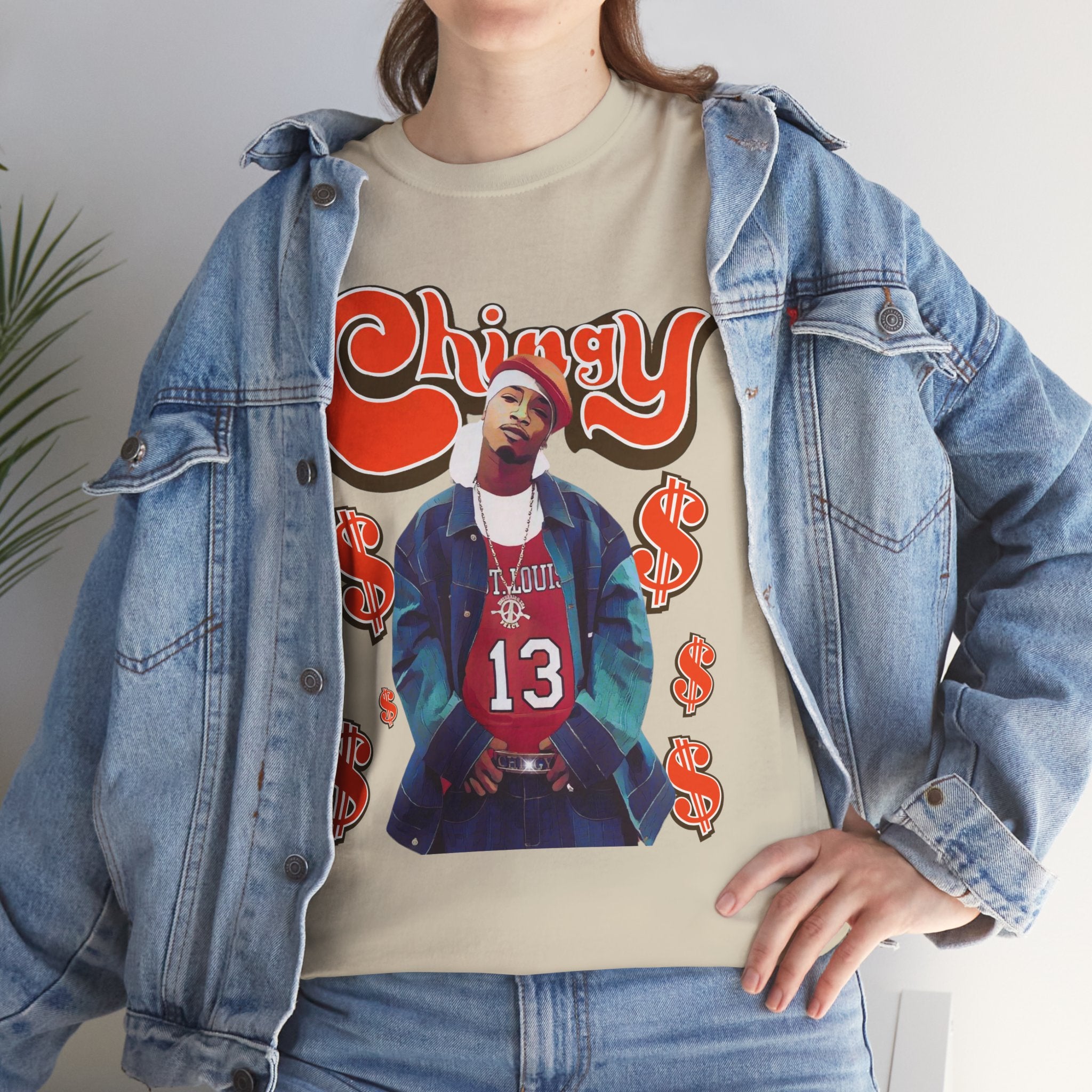 Chingy Retro Rap Tee — "Chingy" Graphic Shirt with Dollar Sign Motif