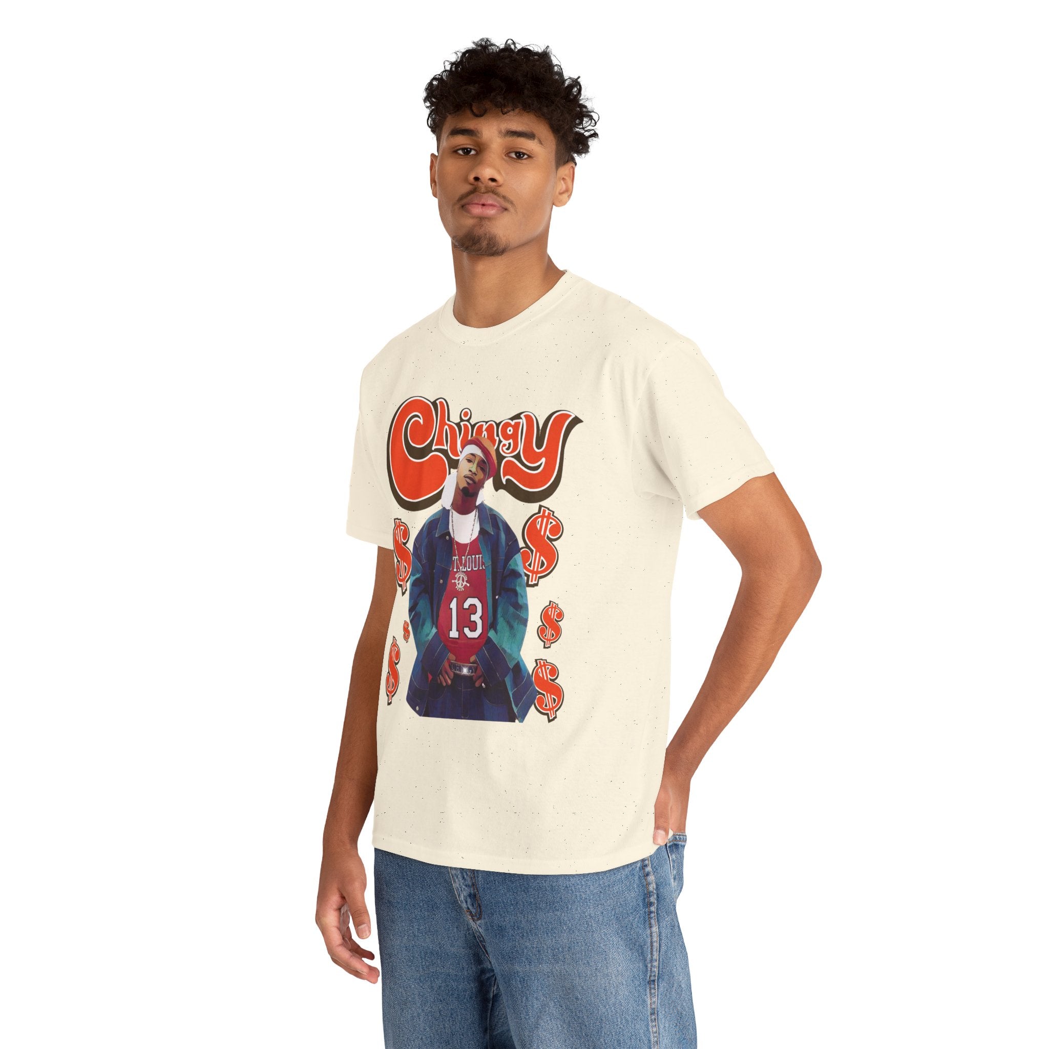 Chingy Retro Rap Tee — "Chingy" Graphic Shirt with Dollar Sign Motif