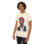 Pac Graphic Photo Tee with Keep Your Head Up Lyrics Text