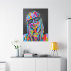 Rap Art - Lil' Wayne Urban Art Portrait Canvas — Colorful Matte Stretched Wall Art