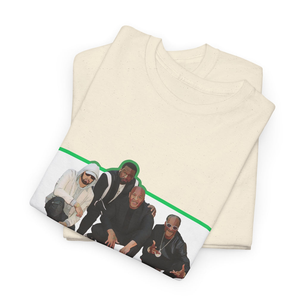 Em, Dre, Snoop, 50 - Unisex Heavy Cotton Tee - "Aftermath" Walk of Fame Graphic Tee