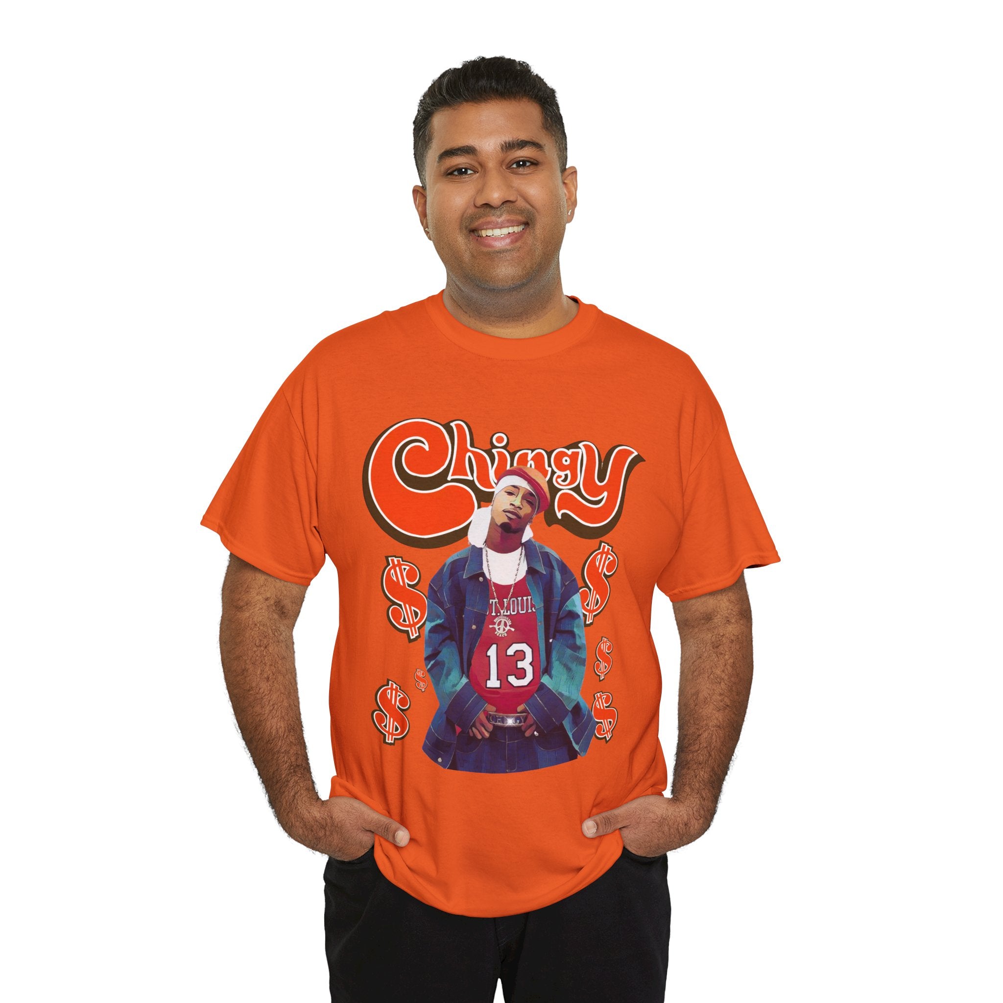 Chingy Retro Rap Tee — "Chingy" Graphic Shirt with Dollar Sign Motif