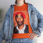 Pac Cartoon Graphic Tee with Changes Lyrics Text — Retro Streetwear T-Shirt