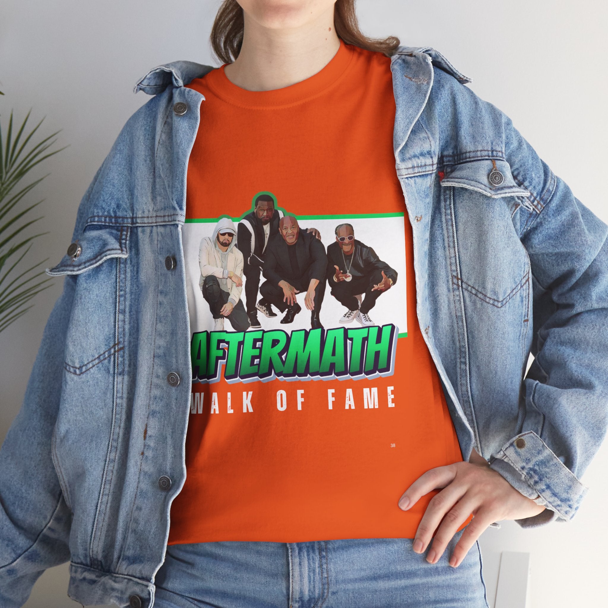 Em, Dre, Snoop, 50 - Unisex Heavy Cotton Tee - "Aftermath" Walk of Fame Graphic Tee
