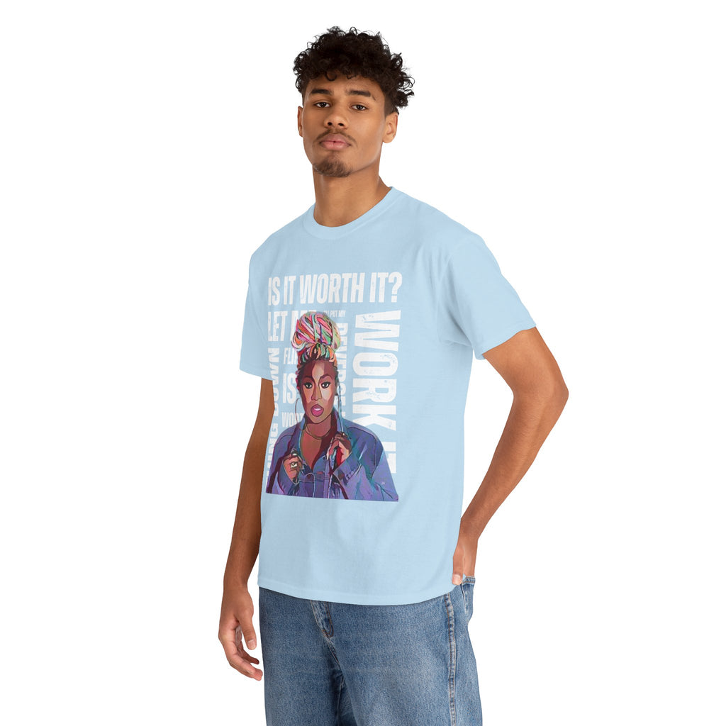 Missy Elliot Graphic Tee — “Is It Worth It? Let me Work It”