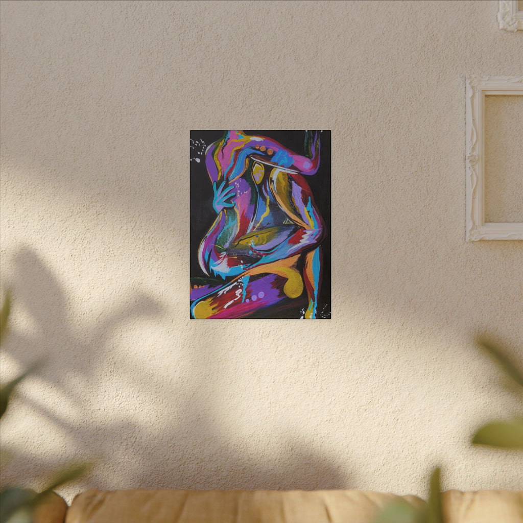 'Last Weekend' - Abstract Colorful Sensual Canvas Print — Matte Stretched Wall Art