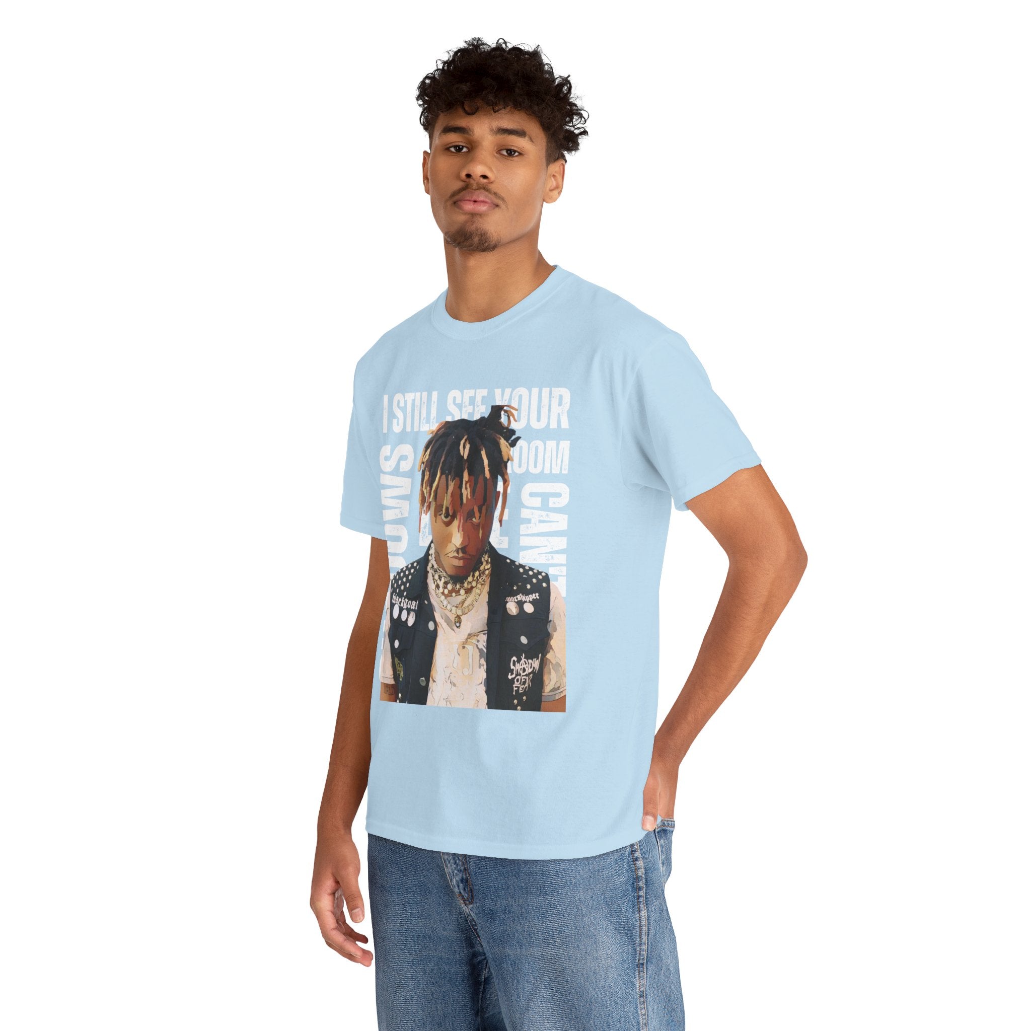 Juice WRLD Cartoon Design Tee — "I Still See Your Shadows in my Room" Graphic Shirt