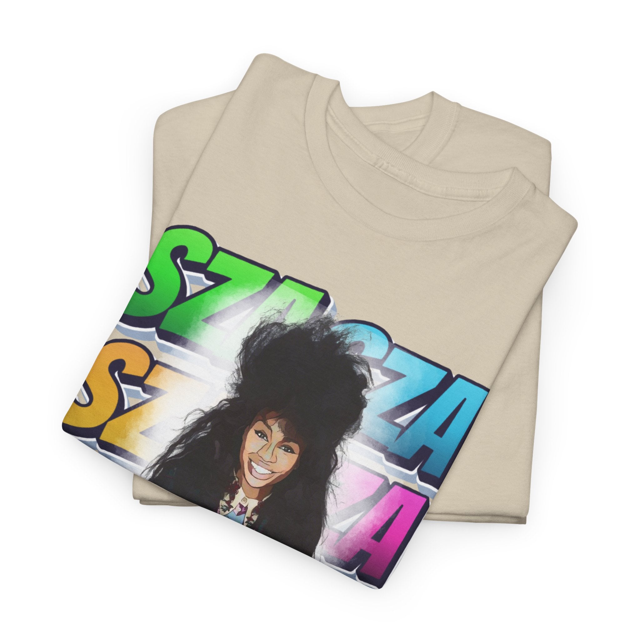 Sza Portrait Graphic Tee — Colorful Retro SZA Fan Shirt