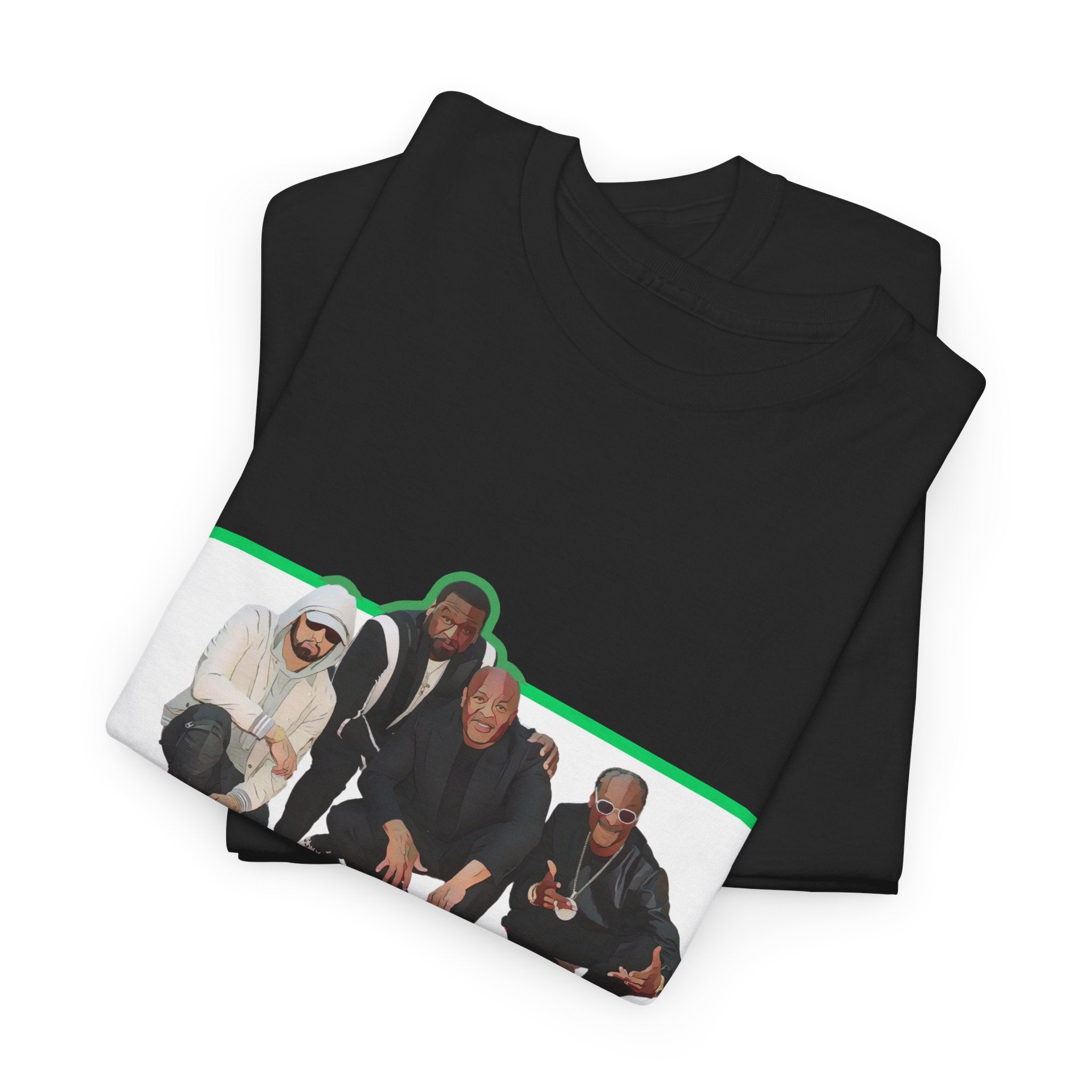 Em, Dre, Snoop, 50 - Unisex Heavy Cotton Tee - "Aftermath" Walk of Fame Graphic Tee