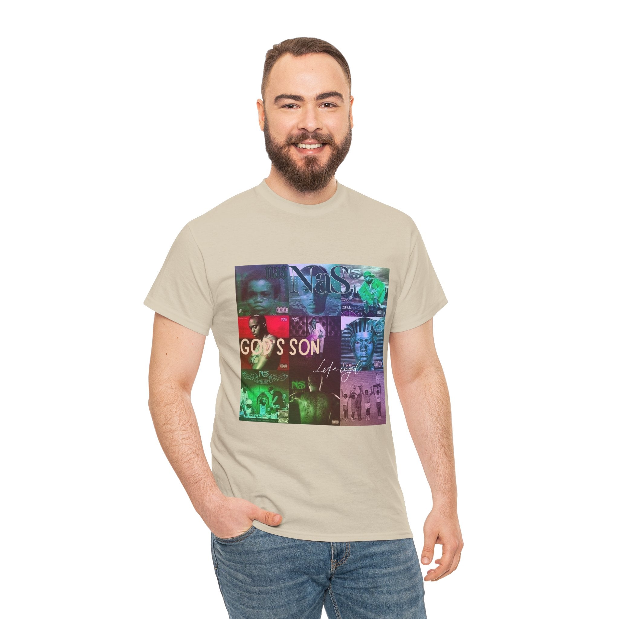 NAS Graphic Tee — Album Covers Retro Collage T-Shirt