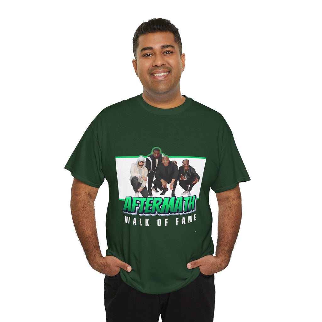 Em, Dre, Snoop, 50 - Unisex Heavy Cotton Tee - "Aftermath" Walk of Fame Graphic Tee