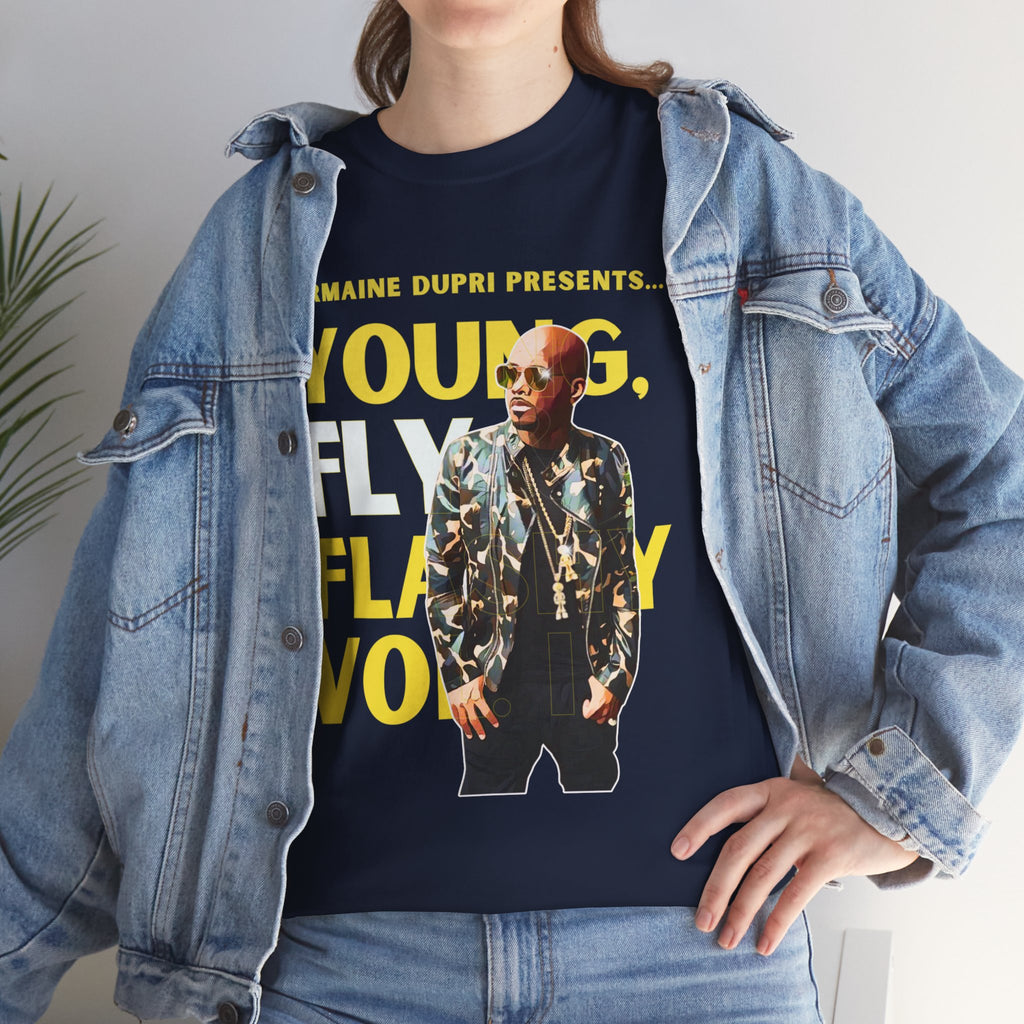Jermaine Dupri T-Shirt — "Young, Fly Flashy" Album Cover Deisgn Tee