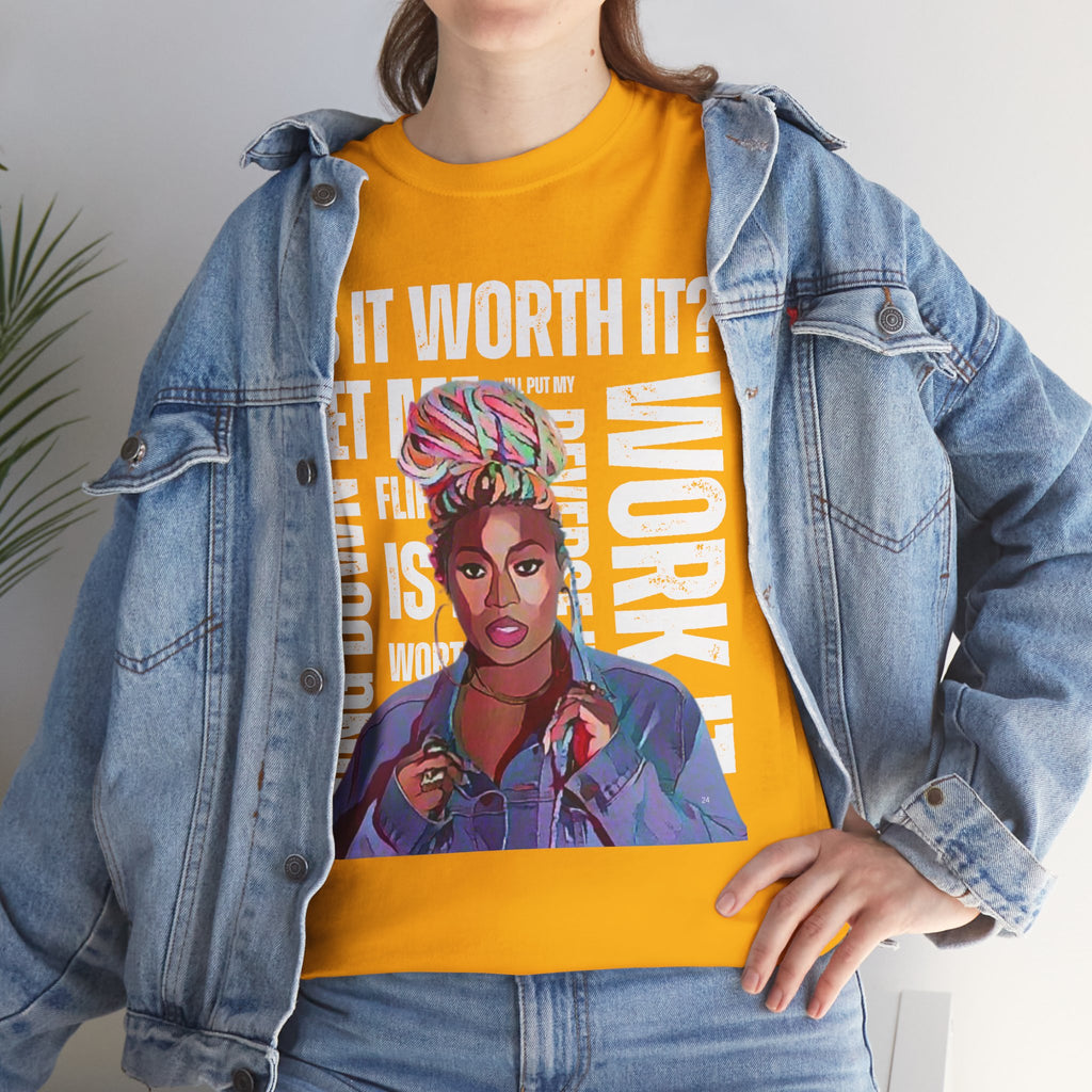 Missy Elliot Graphic Tee — “Is It Worth It? Let me Work It”