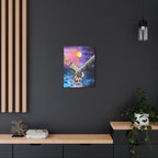 "I Will Stand in the Darkness With You" - Tattooed Hands Canvas Art — Colorful Surreal Ocean Wall Decor, 'You & Me' Love Print