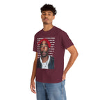 Pac Graphic Photo Tee with Keep Your Head Up Lyrics Text