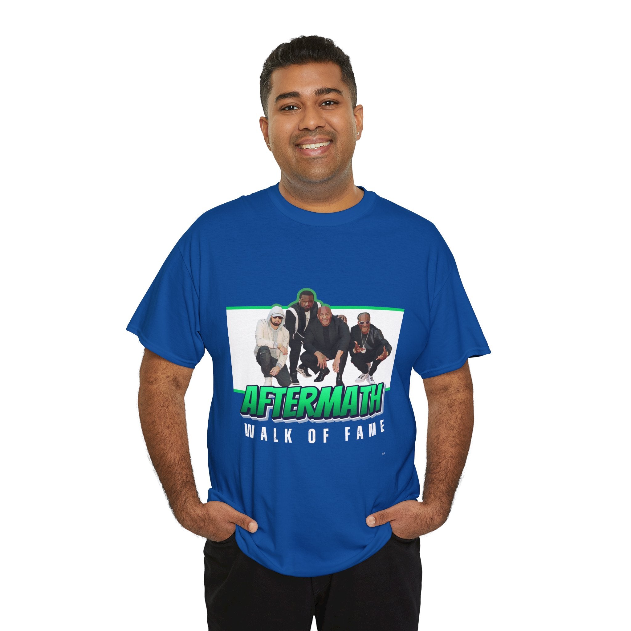 Em, Dre, Snoop, 50 - Unisex Heavy Cotton Tee - "Aftermath" Walk of Fame Graphic Tee