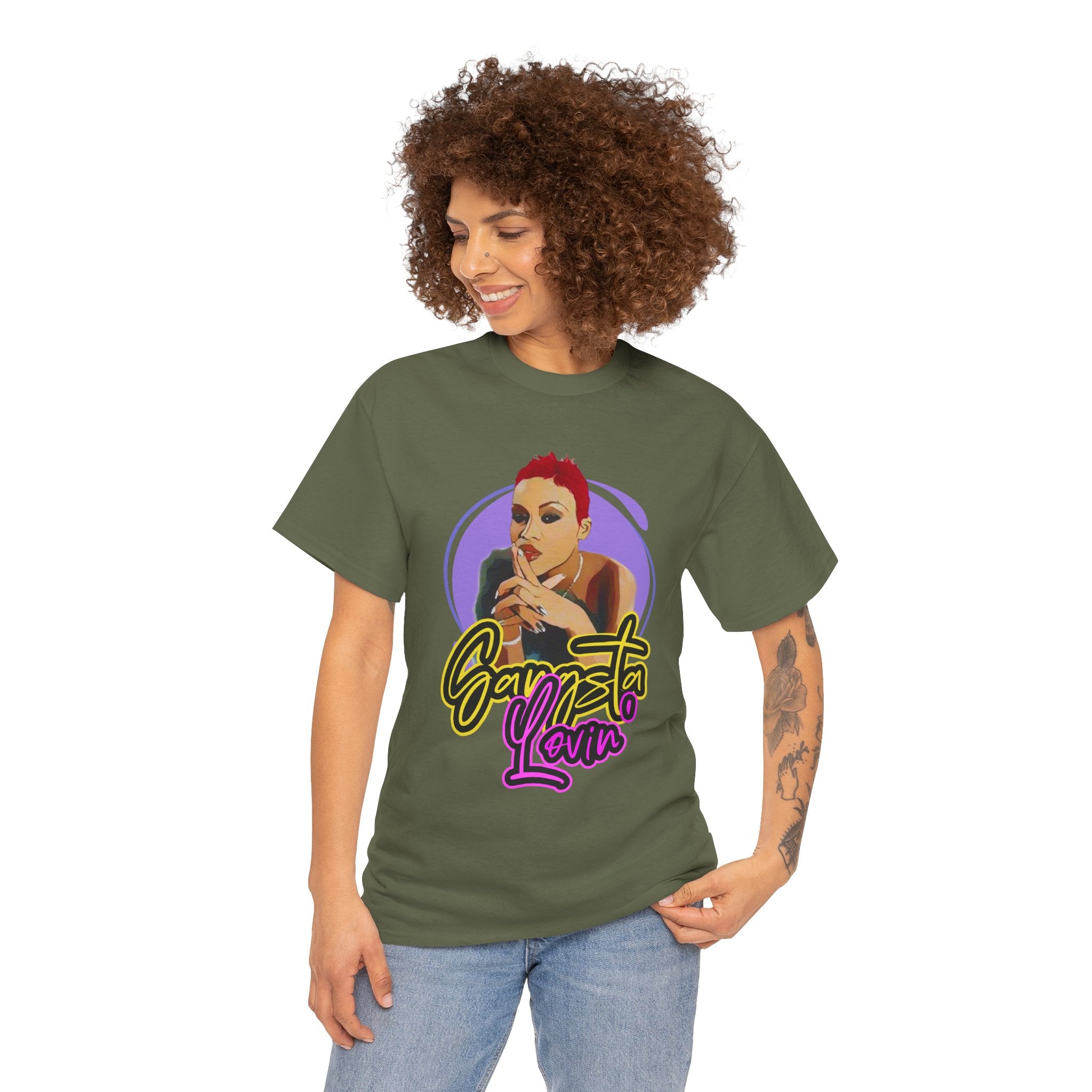 Eve T-Shirt — Gangsta Lovin' Graphic Cartoon Tee (Retro Rap Portrait)