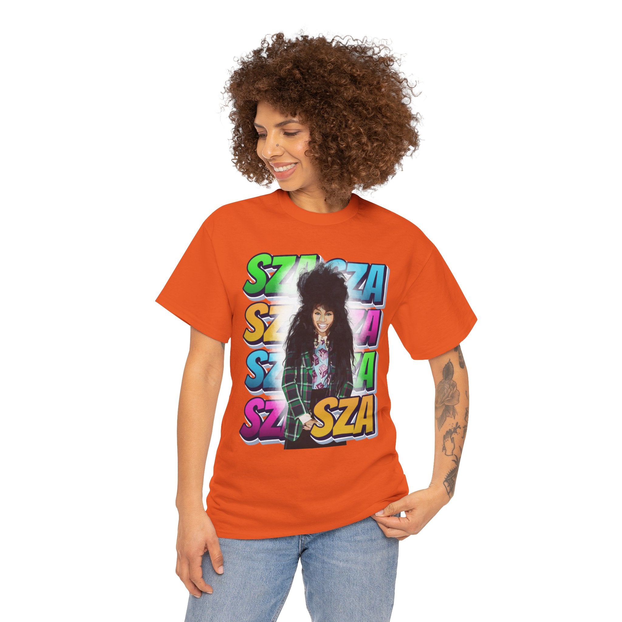 Sza Portrait Graphic Tee — Colorful Retro SZA Fan Shirt